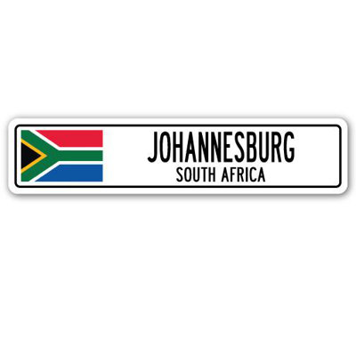 Enseigne de rue en aluminium du drapeau de la ville d'Afrique du Sud, Johannesburg