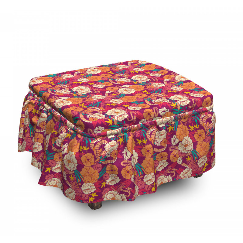 Housse pour repose-pieds chaude spring time bouquet