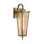 Applique murale extérieure en verre texturé pierre transparente, luminaire extérieur étanche de style vintage pour porche, porte d'entrée, patio ou garage.-129859357