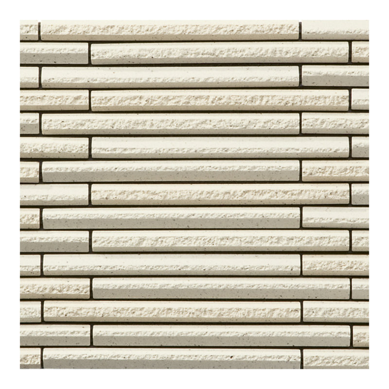 Hosowari Border 0.77" x 9" Ceramic Linear Mosaic Wall Tile, Beige