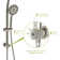 Multi Function Dual Shower Head - Shower System With 4.7" Rain Showerhead, 7-Function Hand Shower, Adjustable Slide Bar,Chrome
