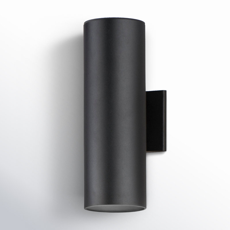 Applique murale en aluminium Covey, Noir, H 15 po x l 5 po x P 6,25 po