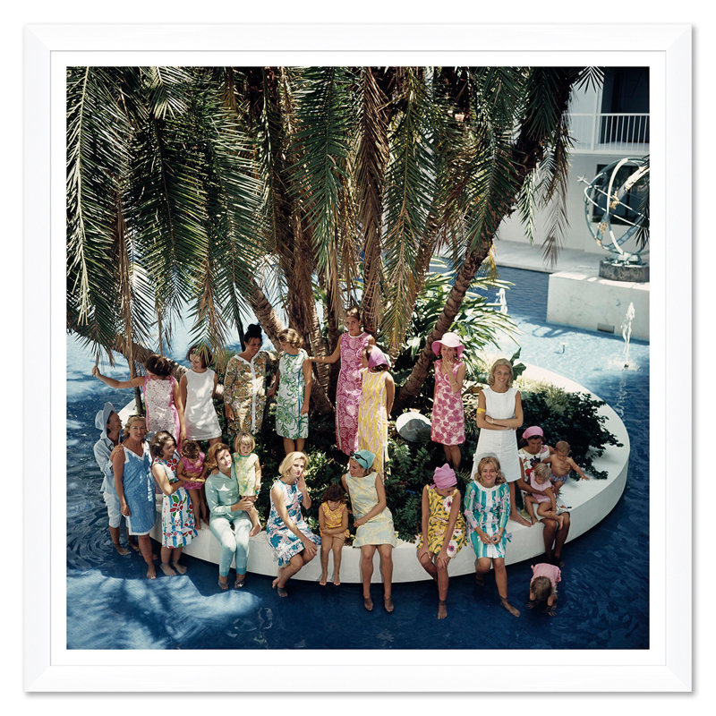 Getty Images, "Lily Pulitzer And Her Designs", Slim Aarons, January 1, 1964 Print by Slim Aarons, 51.5" H x 51.5" W, White