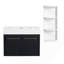 Meuble-lavabo mural 30 po avec lavabo et support de rangement, vasque en résine à bords épais