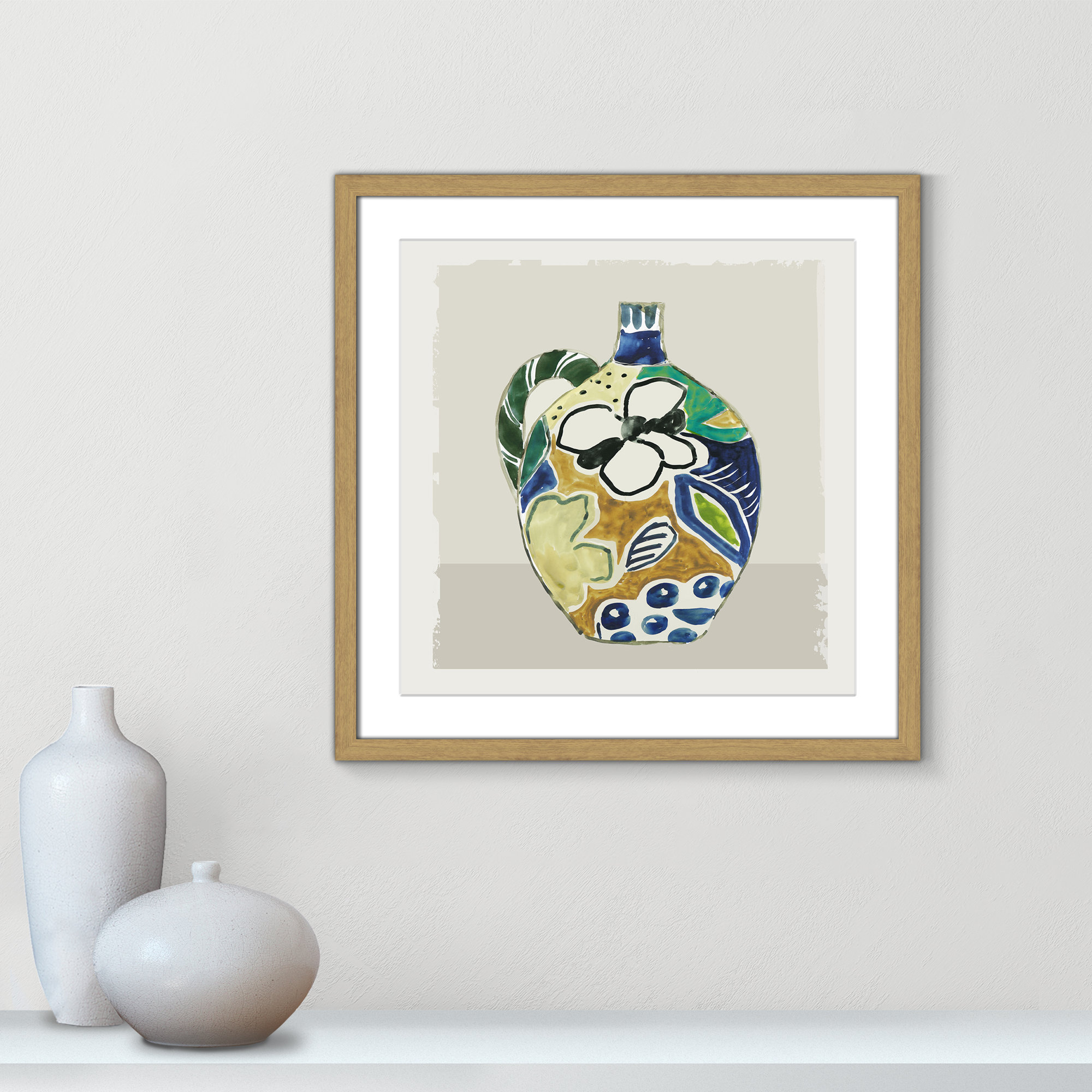 Picasso Vase by Aimee Wilson, 17" H x 17" W x 0.75" D, Natural