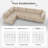  Large L-Shaped Modular Sectional Couch, Modern Plush Corduroy Sleeper Sectional Sofa For Living Room, Office, Bedroom-1696000457-1696000460