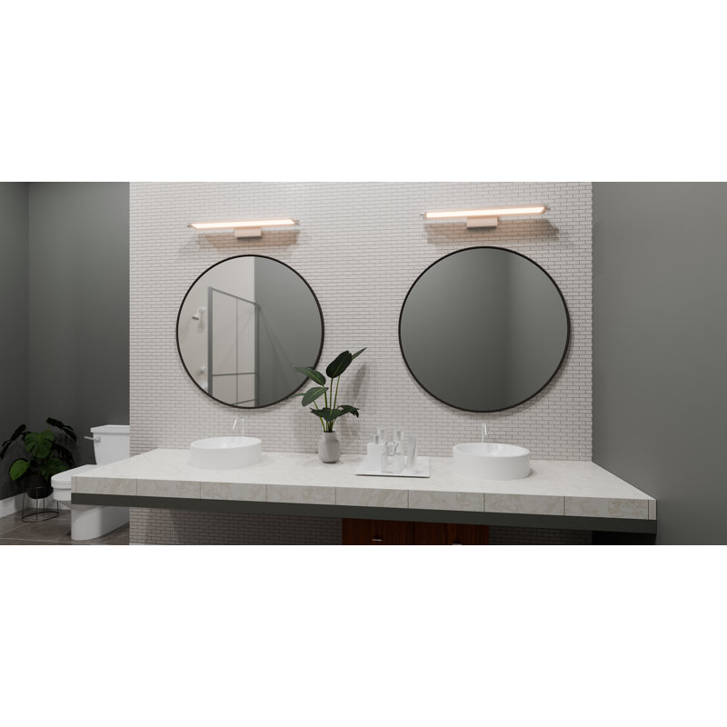 Kavitha Integrated LED Brushed Nickel Bath Light