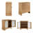 Delkeith Retro Solid Wood 2 Door Storage Accent Cabinet-224887605