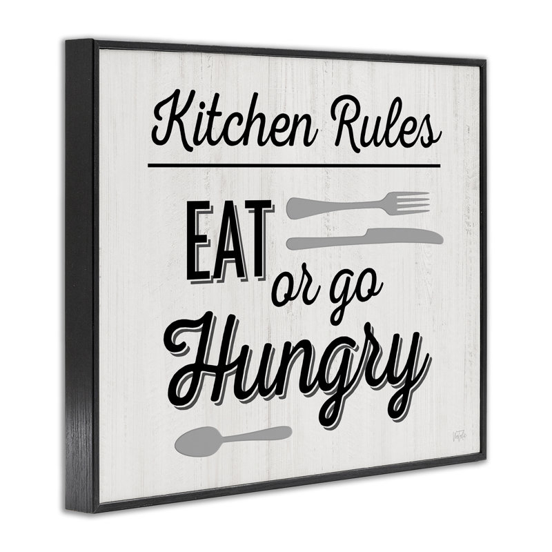  «Kitchen Rules or Go affamé», estampe numérique de Natalie Carpentieri, H 11 po x l 14 po, Giclée encadrée noir minuit