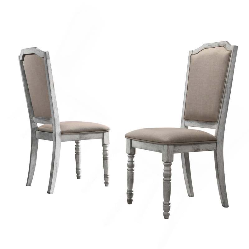 Ensemble de 2 chaises de salle à manger en bois à pieds tournés Iris