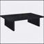 Table basse rectangulaire en stratifié avec finition noire durable Caroline