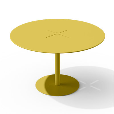 X Table, 48" Circular Dining Table, Charcoal