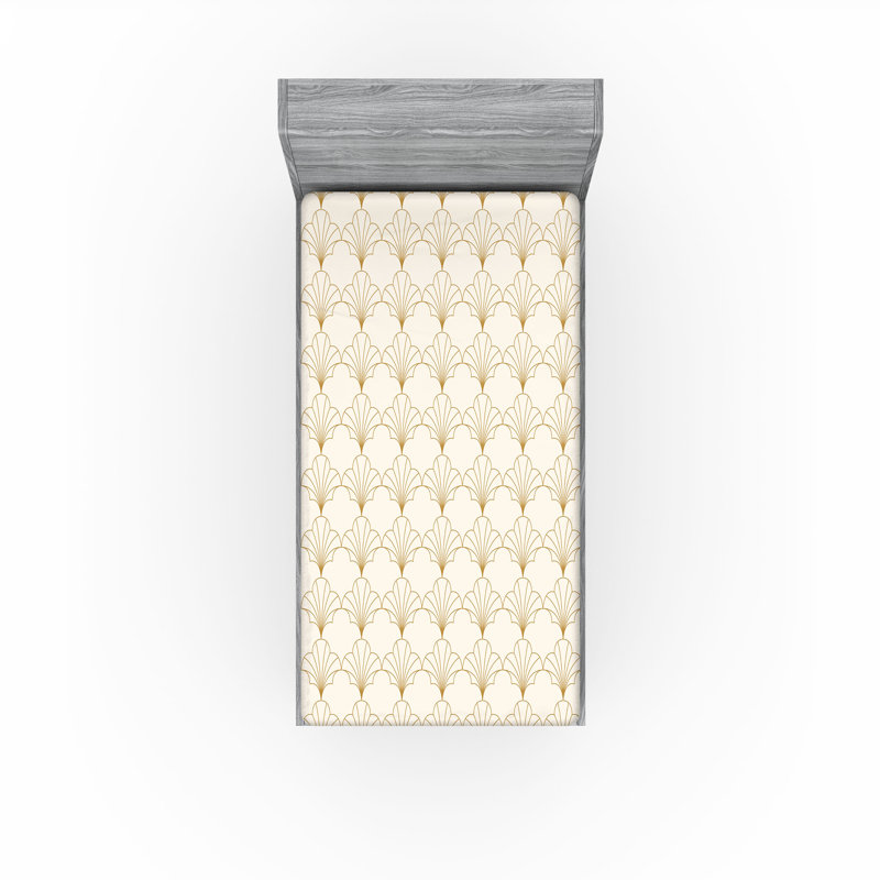  Ensemble de draps-housses pour chambre d'amis, Simple TG, Coquille d'œuf / brun sable
