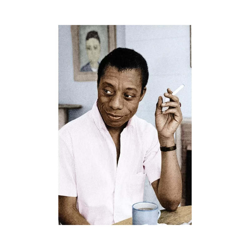 James Baldwin (1924-1987) par Granger-impression, Pas de tapis, Toile tendue, H 12 po x l 8 po x P 0,75 po