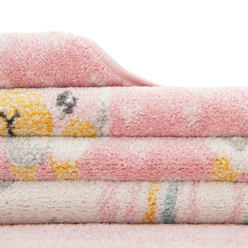 Whimsy Rug, Rectangle 2'2" x 2'11", Pink