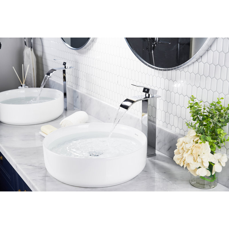 Single-handle Bathroom Faucet with Drain Assembly, Chrome