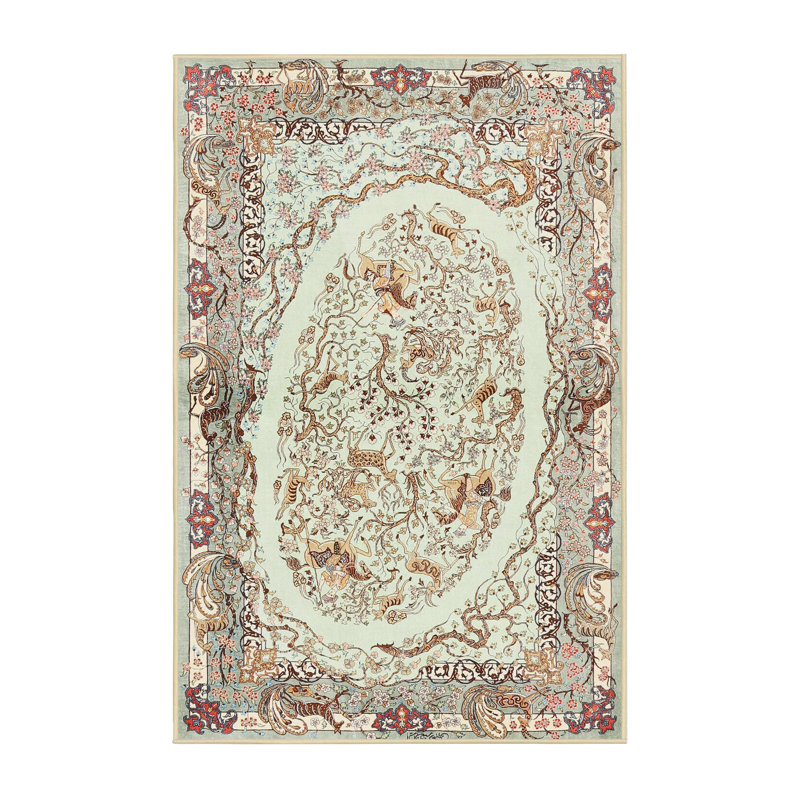 Tapis oriental rouge / beige, Rectangle 4 pi x 6 pi