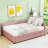 Linen Upholstered Daybed with Twin Trundle-764516440-764516454