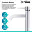 Robinet pour salle de bain à poignée simple avec drain escamotable Kraus Ramus-4516594