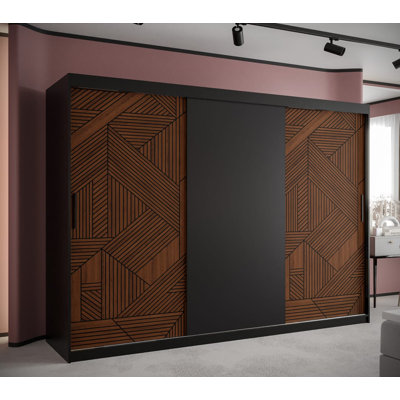 Phineus 3 Door Manufactured Wood Wardrobe