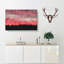 Pink Sunset Above A Forest - Wrapped Canvas Print-56640753