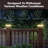 Pure Garden Solar Post Cap Lights 2-pack, Brown