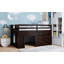 Lit mezzanine avec armoire et tablette