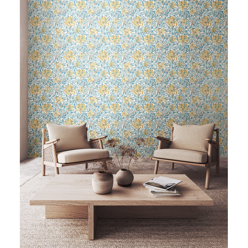 Padstow 10m x 50cm Matte Wallpaper Roll, Soft Blue