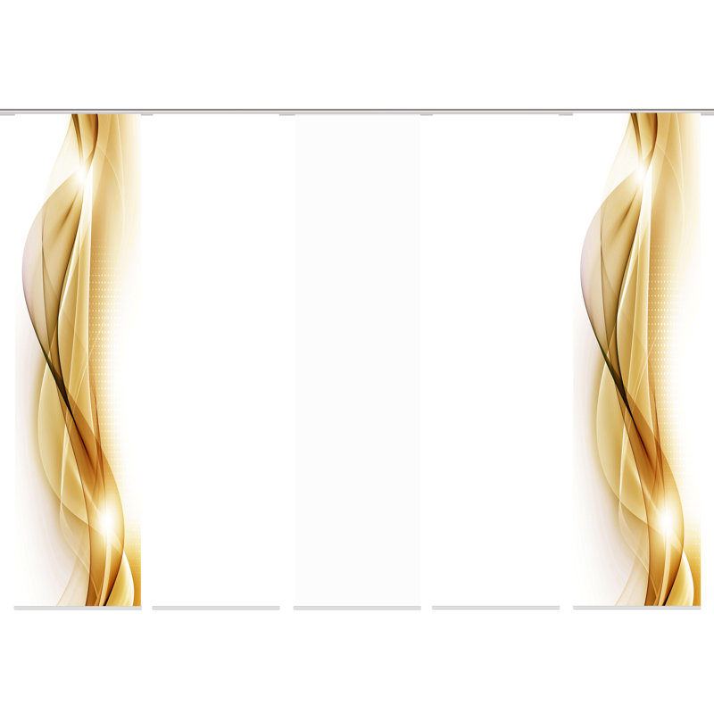 Parkman Semi Sheer Curtain Panel Pair, Gold