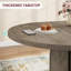 Table de salle à manger ronde extensible de 119 à 160 cm pour 4 à 8 personnes, style campagnard, en bois, avec pieds larges et structure métallique robuste. Forme ovale. Parfait pour les repas, la cuisine ou un appartement. Économie d'espace assuré.-50763363