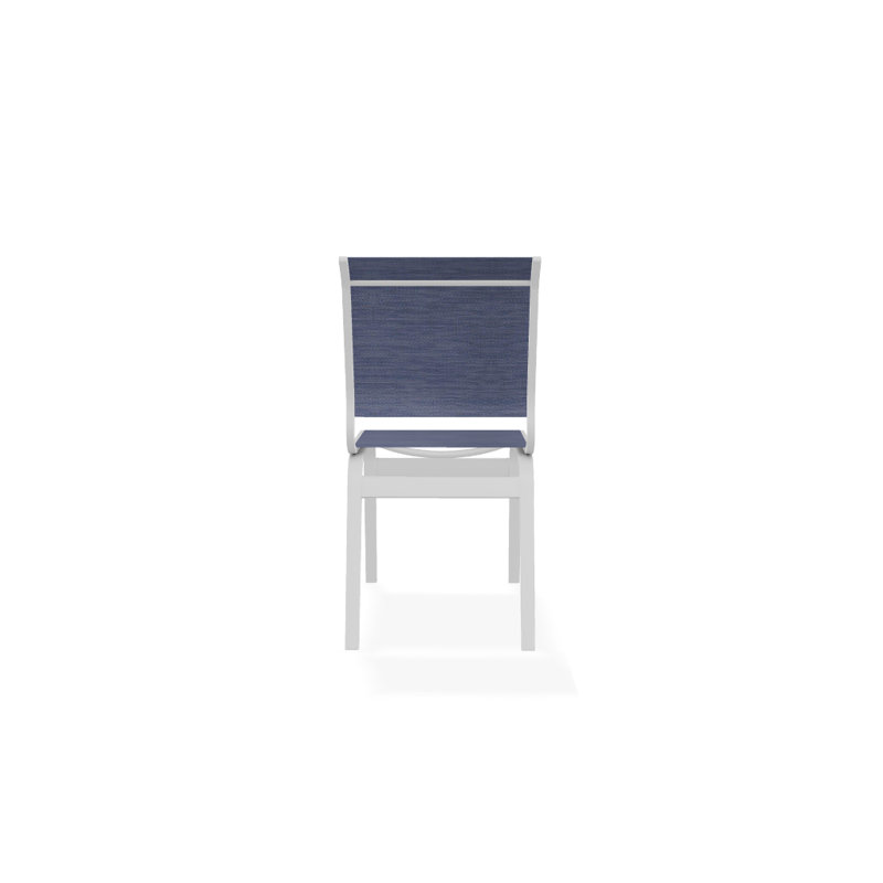 Chaise d'appoint de salle à manger Hiraku, Blanc texturé, Rivière