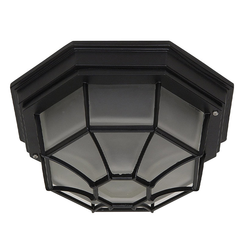 Angely Flush Mount, Fluorescent, Black