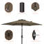 Parasol de marché d'extérieur 7,5 pi avec bouton-poussoir inclinable Doreon-173402254