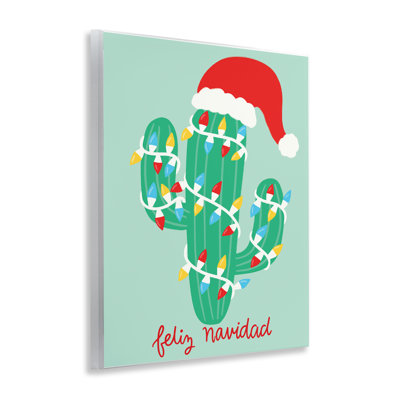Cactus de Noël occidental, art mural par Taylor Shannon Designs