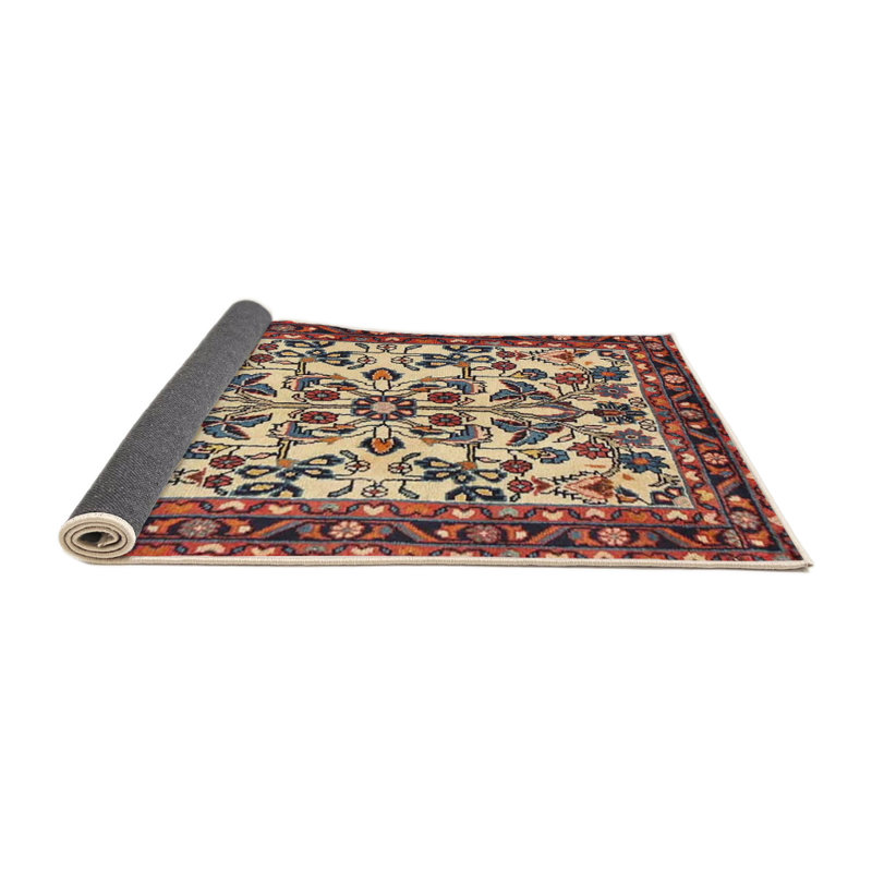 Tapis brun à motif oriental, Carré 6 pi