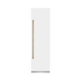 ZLINE Autograph 24 in. Column Refrigerator with Graphite Gray Interior and Polished Gold Accents