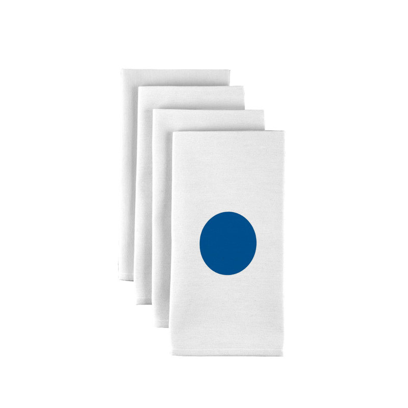 Polyester Polka Dots Square Napkin, Royal