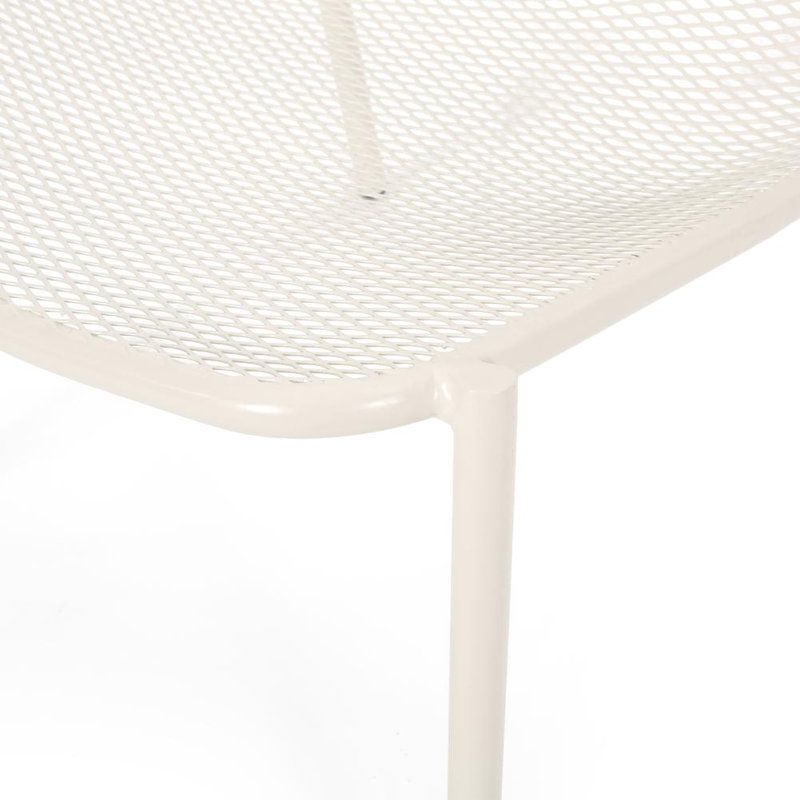 Ensemble de conversation d'extérieur en acier pour 2 personnes, White