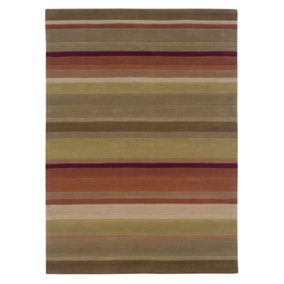 Equelle Handmade Rug Green And Rust