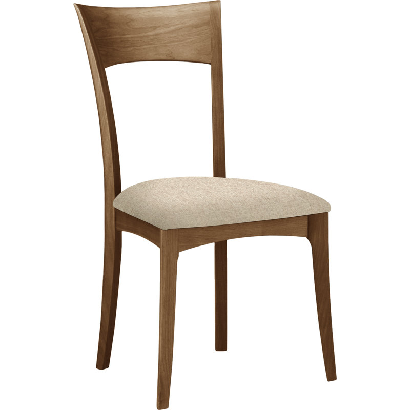 Ingrid Upholstered Side Chair, Natural Walnut, Hemp Fabric