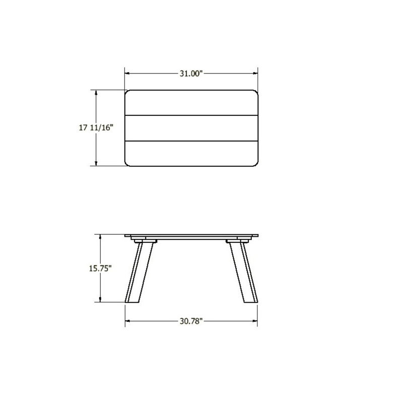 Table basse Byrnes, Teck côtier