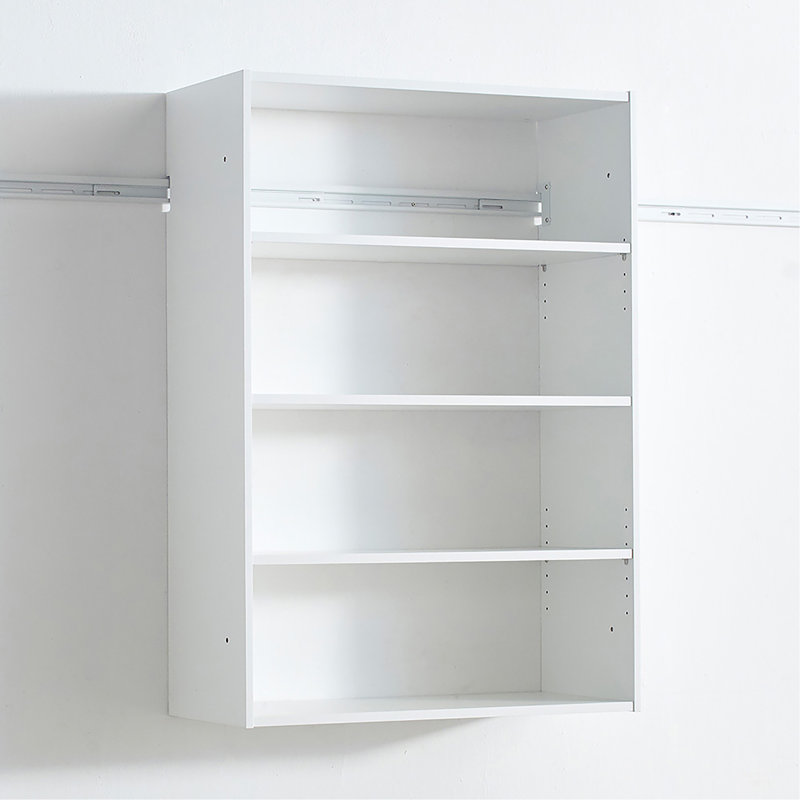 Système de placard mural en bois, Blanc