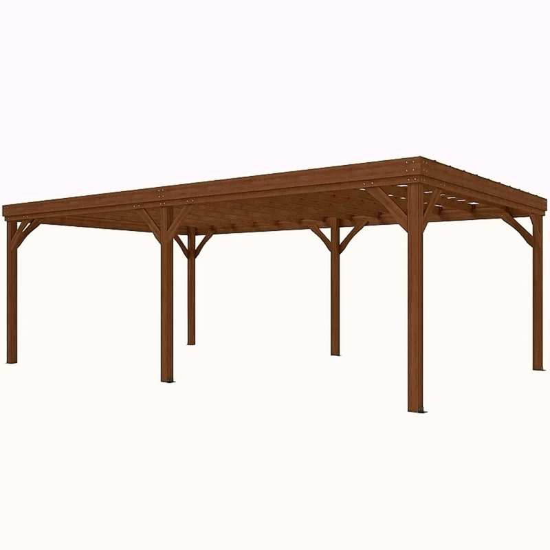 Pergola en bois pour jardin, Brun