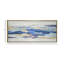Bleu et doré, peinture encadrée abstraite