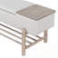 Banc de rangement rembourré avec compartiment caché et tablette ouverte-1188616363