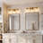 3-Light Bathroom Vanity Light, Modern Gold Wall Sconce with Clear Glass Shades