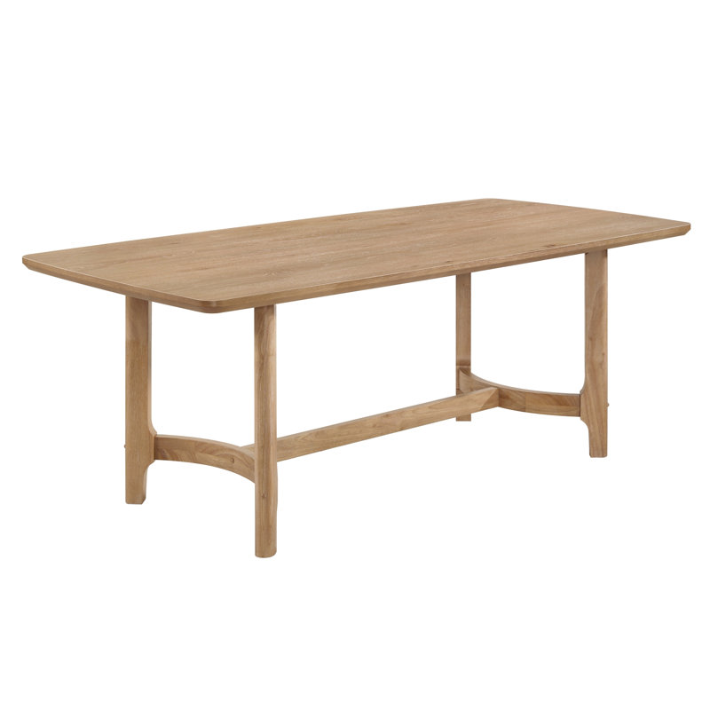 Mobilier de salle à manger moderne en bois brun clair à coins rectangulaires 1pc