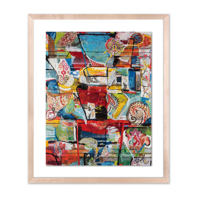 Who Who par Brad Ellis - impression sur papier encadrée, H 24 po x l 20 po x P 1,5 po, Naturel