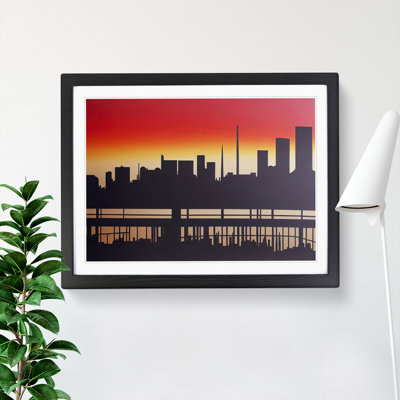Engaging Skyline Architecture 1 Piece Single Picture Frame Wall Art
