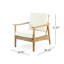 Fauteuil club en bois teint